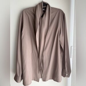 Lemaire Tie-neck Silk Button Down Shirt - Pink 36